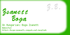 zsanett boga business card